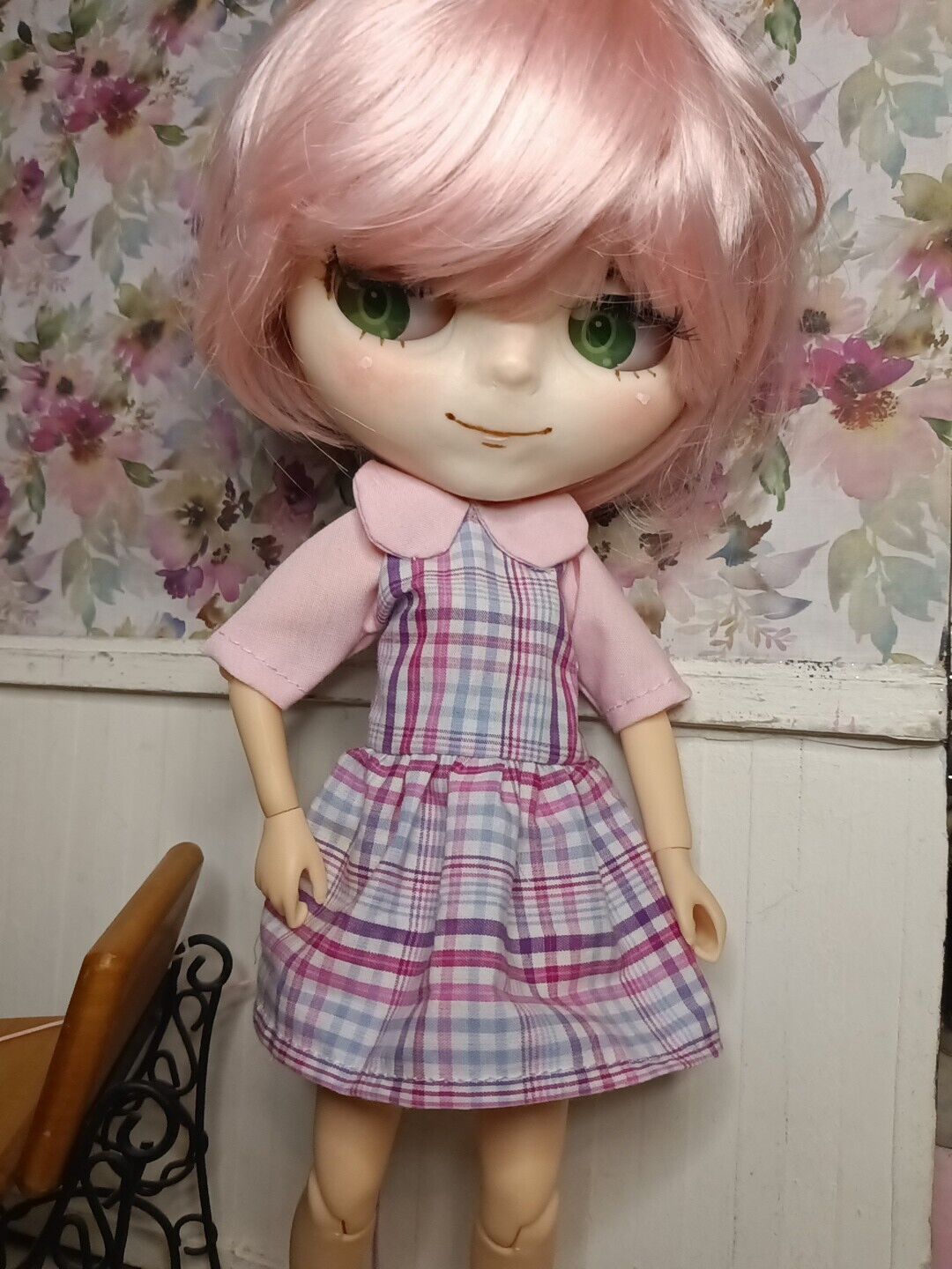 Blythe Skipper School Girl Plaid Dress -no doll