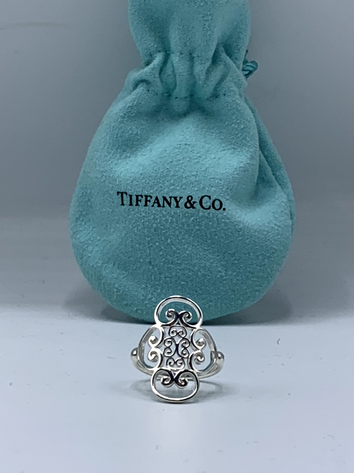 Tiffany & Co. Paloma Picasso Venezia Goldoni Ring Sterling Silver Size 6