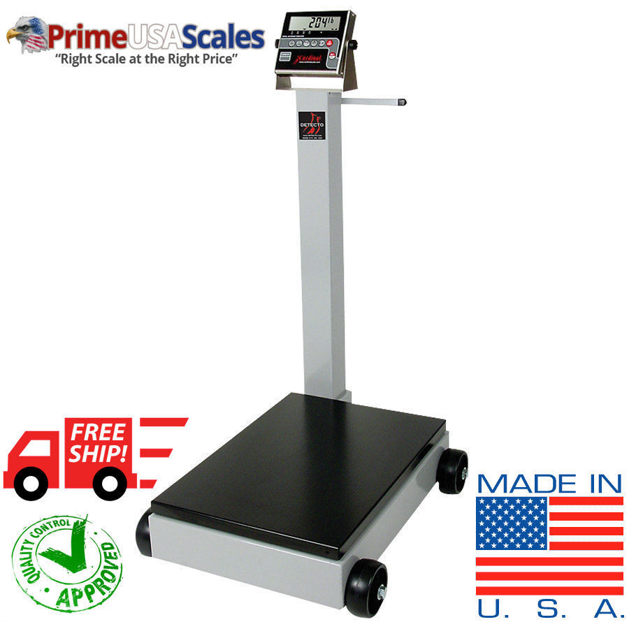 Portable Floor Scale 1000 lb with Wheels Legal for Trade NTEP Approved