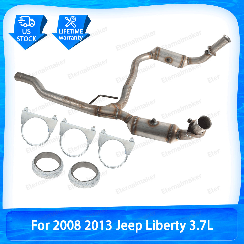 New Fit 2008-2013 JEEP Liberty 3.7L Y Pipe Catalytic Converters us stock