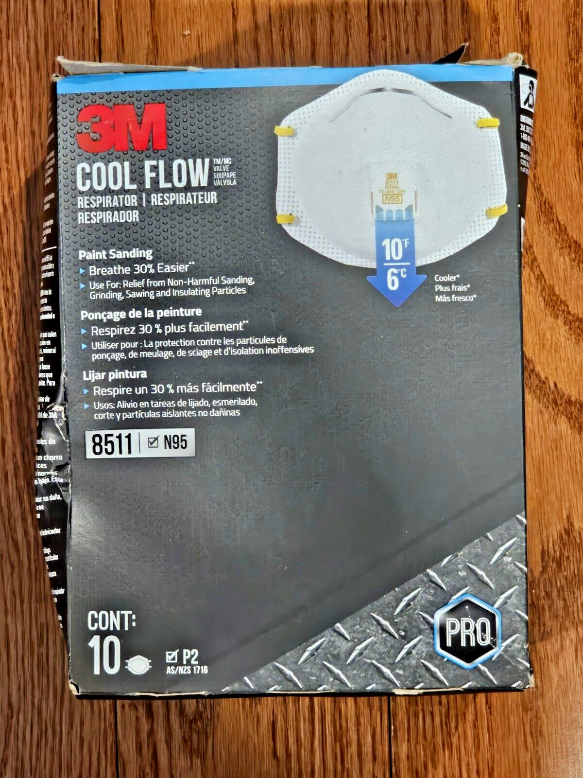 3M Cool Flow Respirator 10 Pack PRO
