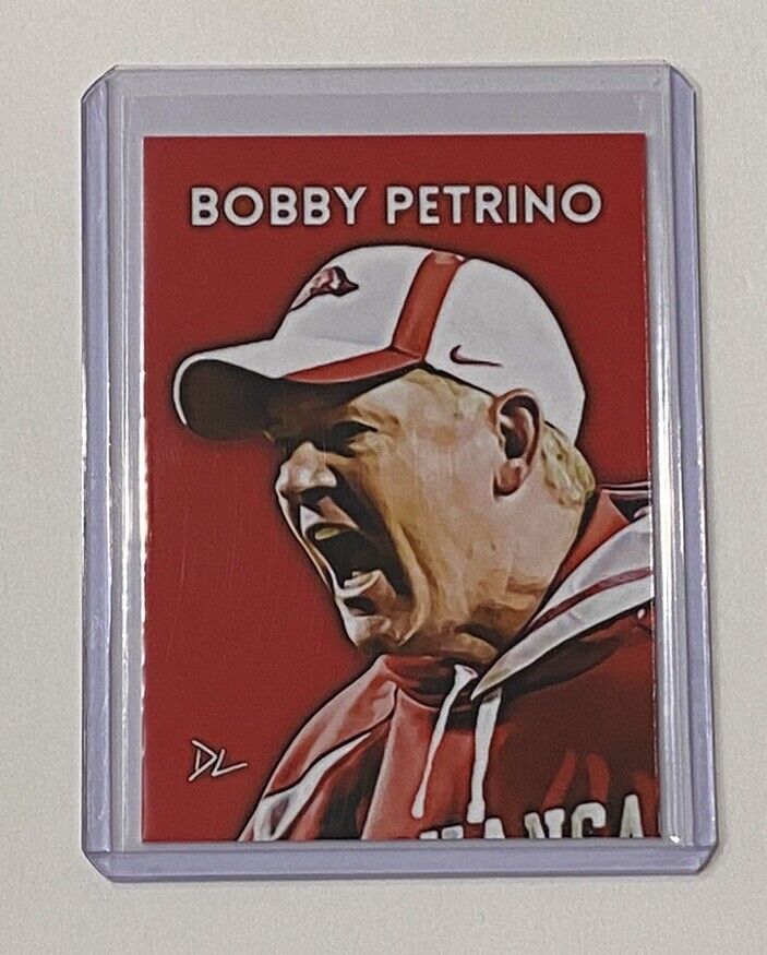 Bobby Petrino Limited Edition Artist Signed BMFP Arkansas Razorbacks Card 3/10