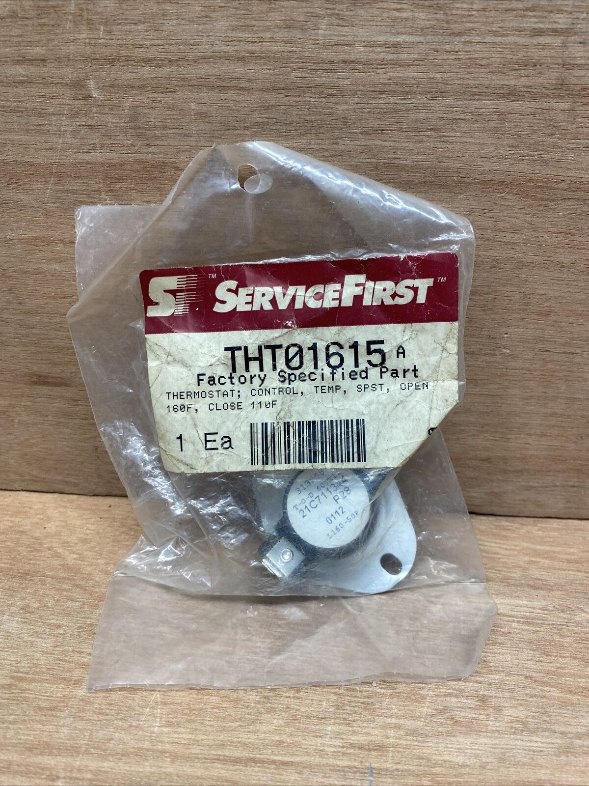 Service First THT01615 THERMOSTAT CONTROL TEMP SPST