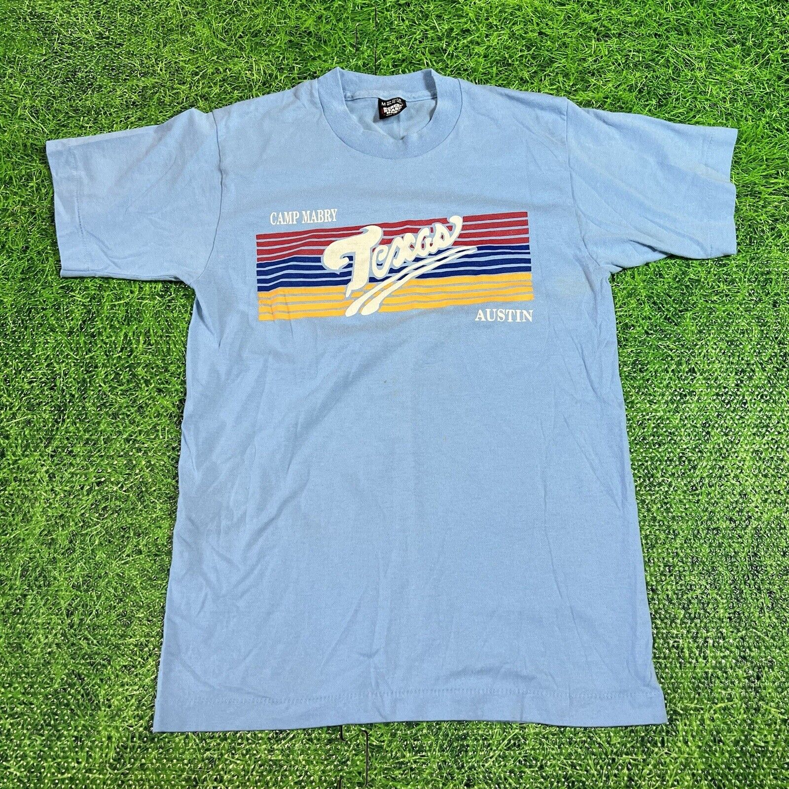 Vintage Austin Texas Shirt Adult Medium Blue Single Stitch 17 X 26