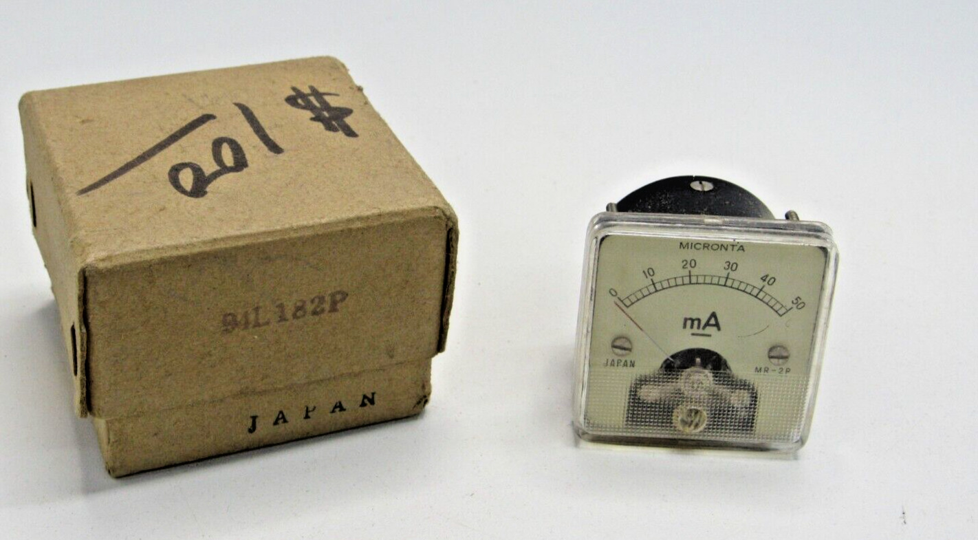 NOS Micronta mA MR-2P Japan Gauge Meter Vintage Rare In Original Box #MT