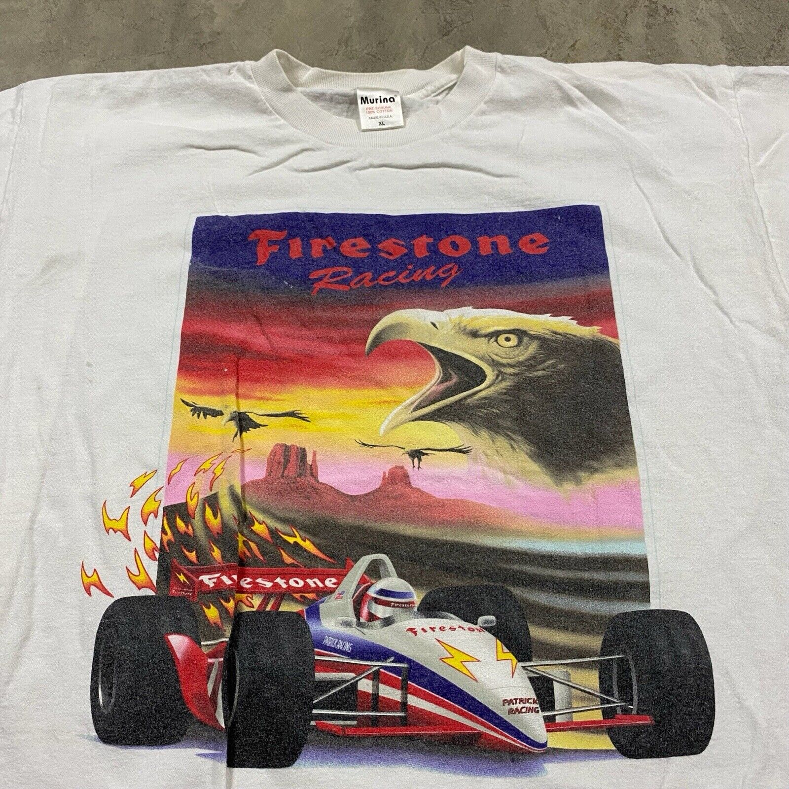Vintage Firestone Racing Indy Car T Shirt 90s Men’s XL Eagle