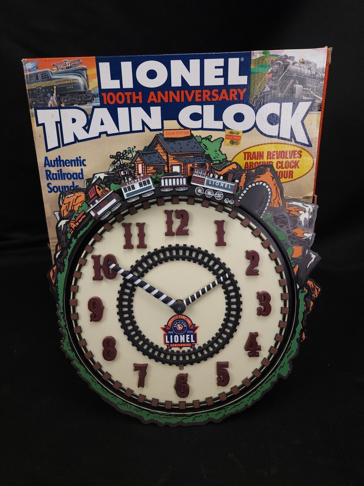 Lionel 100th Anniversary Animated Train Clock Wall Decor With Box L10SF