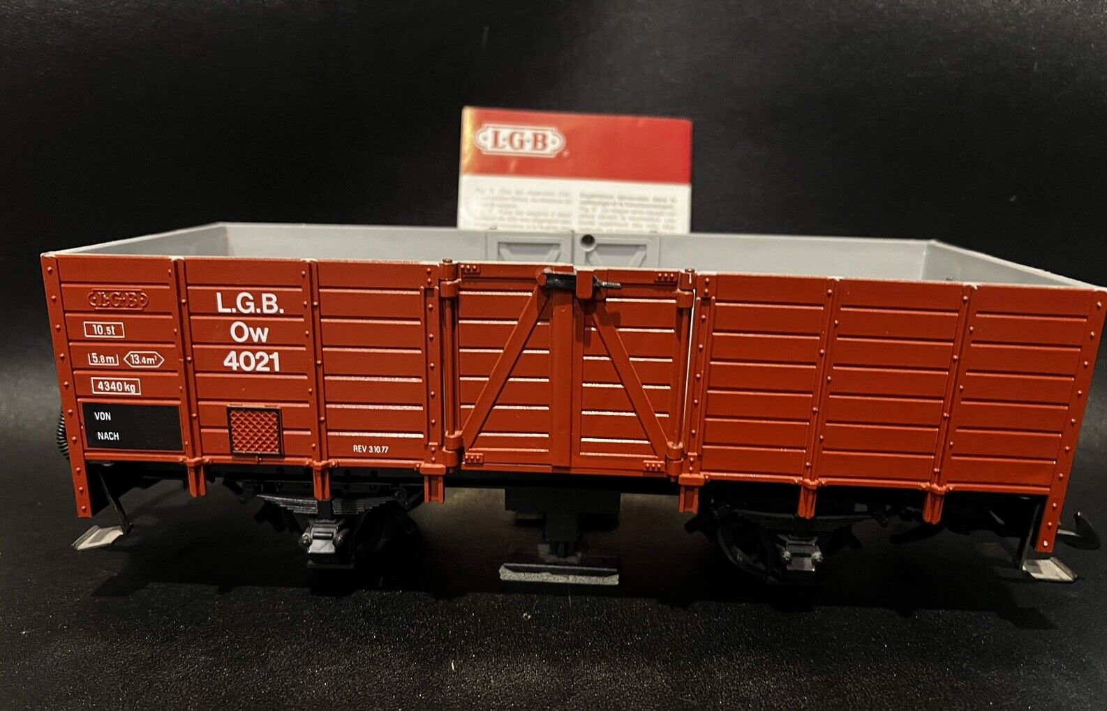 LGB 4021 G Scale High Side Gondola With 5005 Care Of Tracks