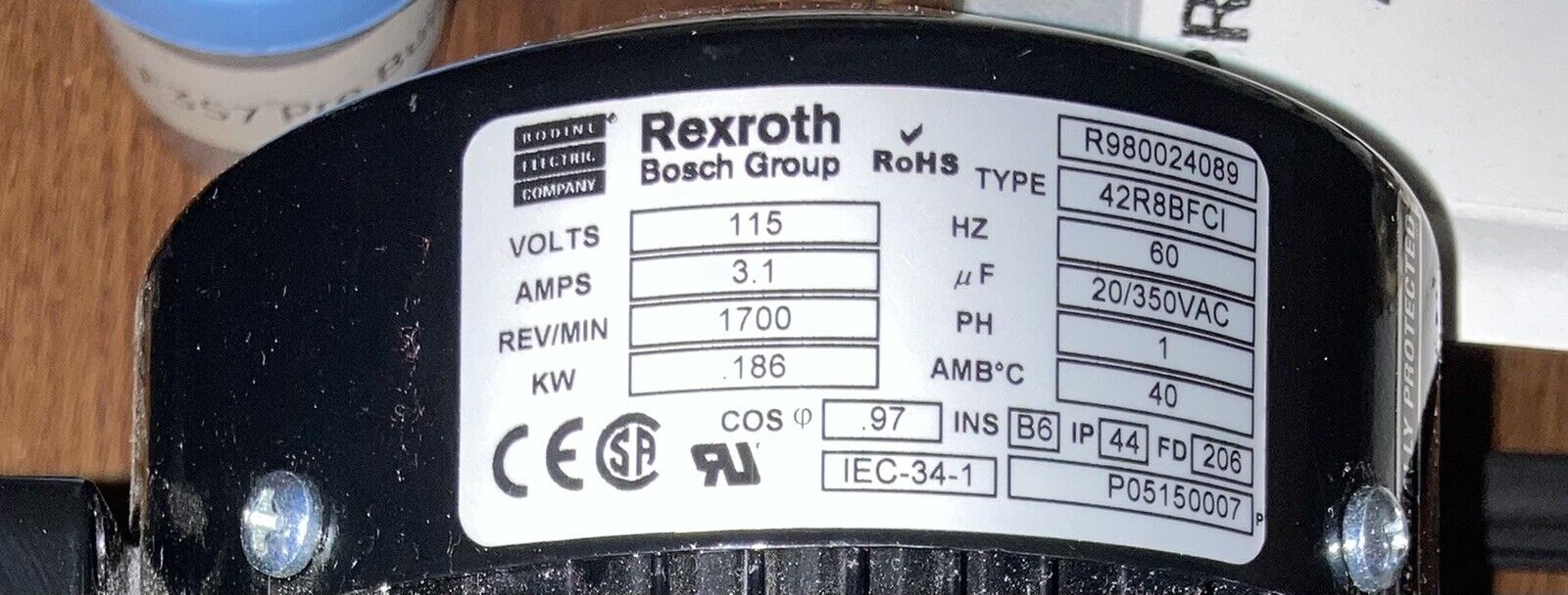 REXROTH  R980024089  115V 1 HP SING PHASE,  TYPE 42R8BFCI