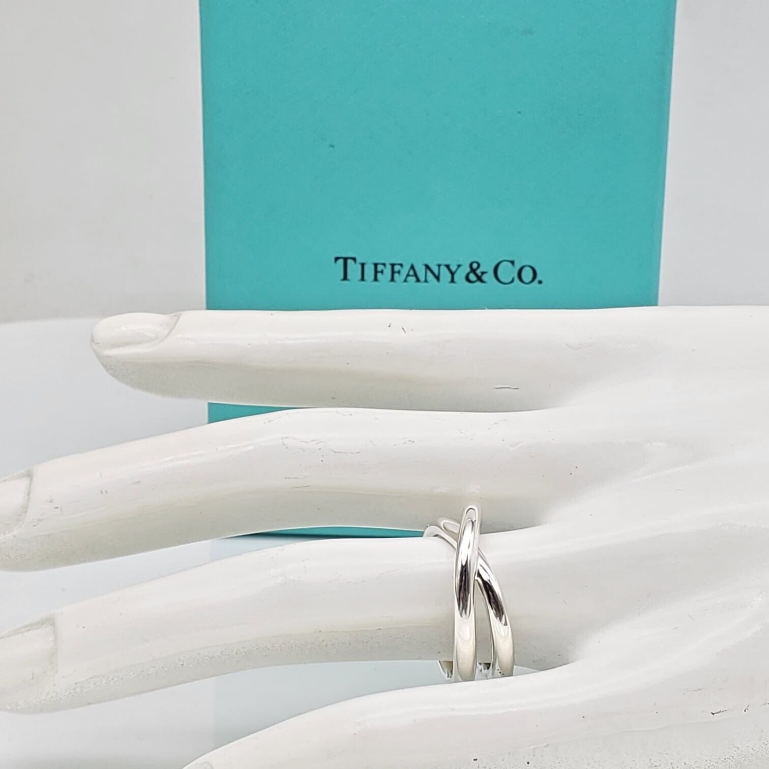 Tiffany & Co Sterling Paloma Picasso Le Circle Crossover Ring, SZ 7