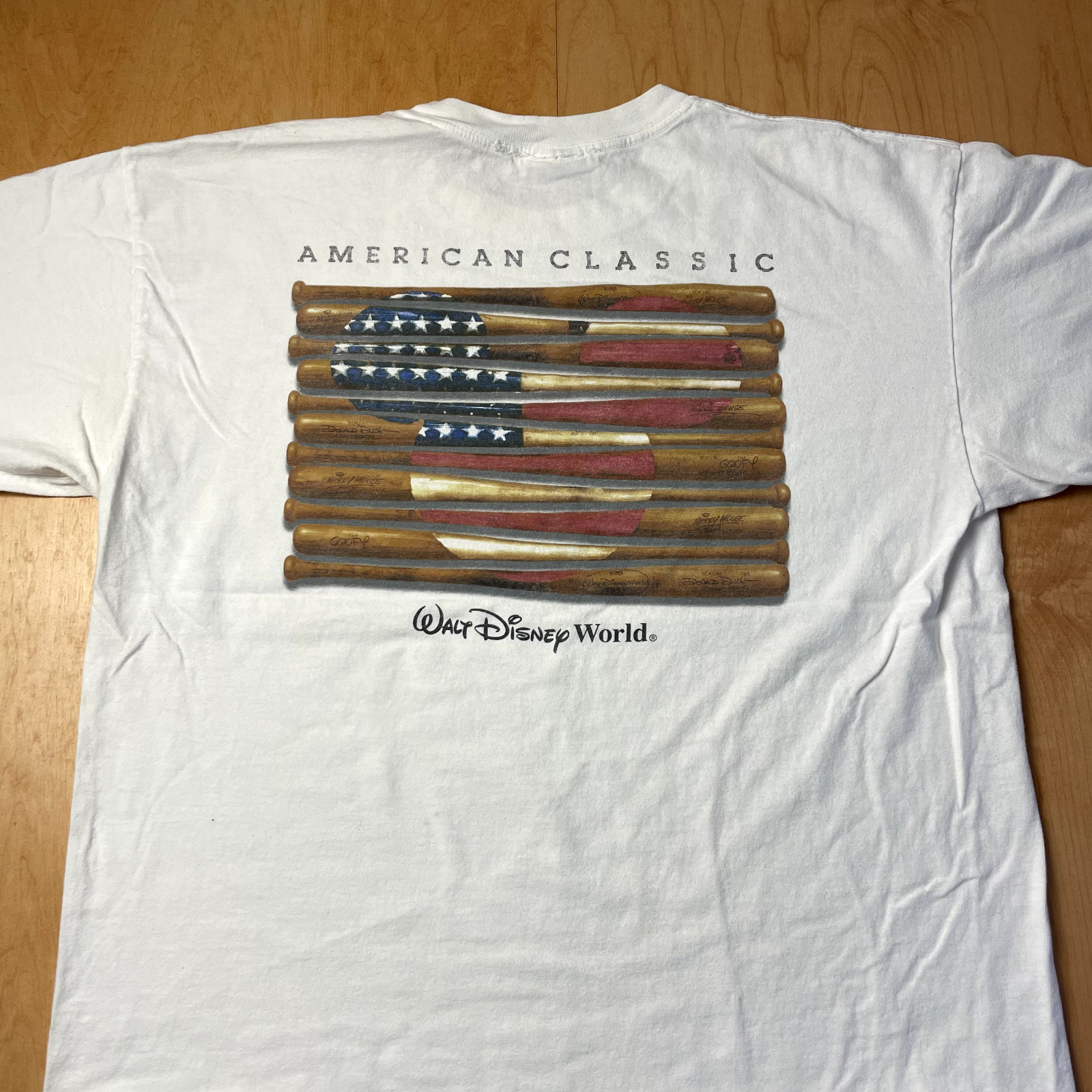 Vintage Mickey Mouse Disney American Classics XL White Short Sleeve T-Shirt