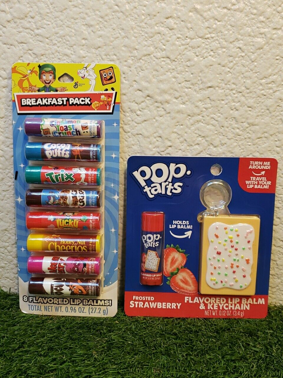 NEW Lot General Mills Breakfast 8Pack Lip Balm /Pop Tarts Lip Balm & Keychain 