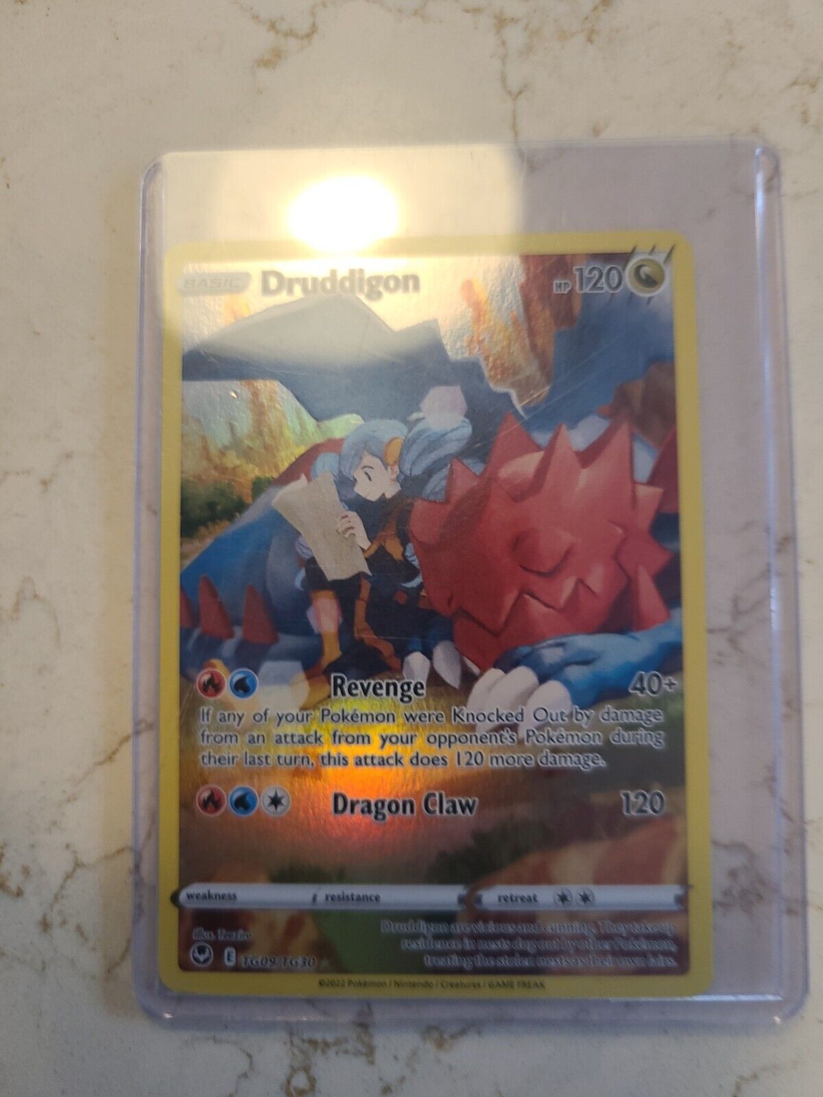 Druddigon TG09/TG30 Ultra Rare Trainer Gallery Silver Tempest Pokemon Card NM