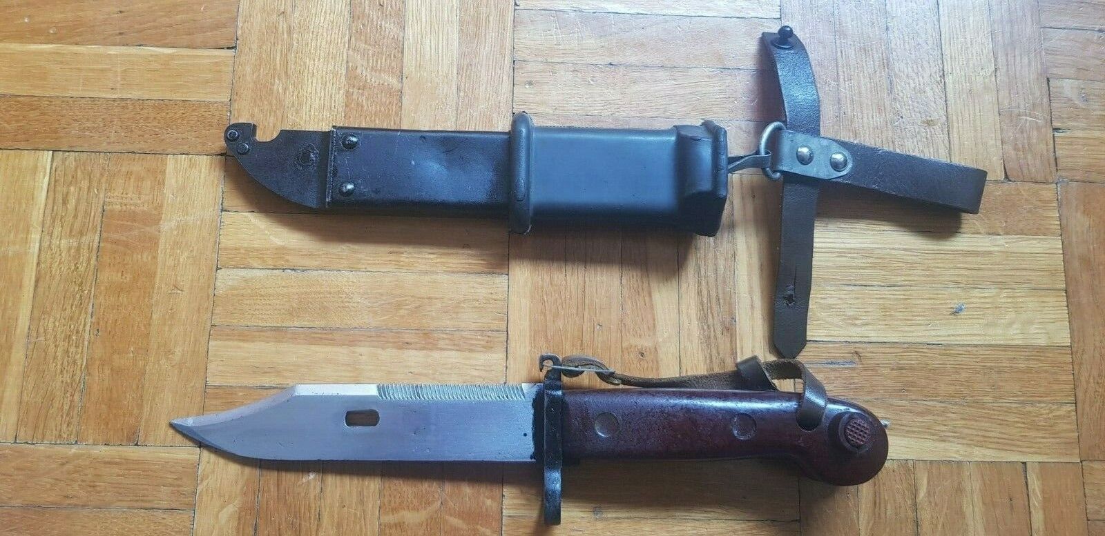** RUSSIAN ** 6x3 Type I MILITARY FIGHTING TRENCH knife scabbard frog strap  
