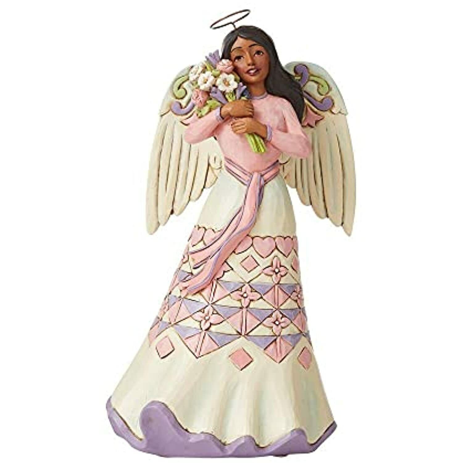 Jim Shore Heartwood Creek Mother\'s Day Angel Holding Flowers AA Figurine 6009210