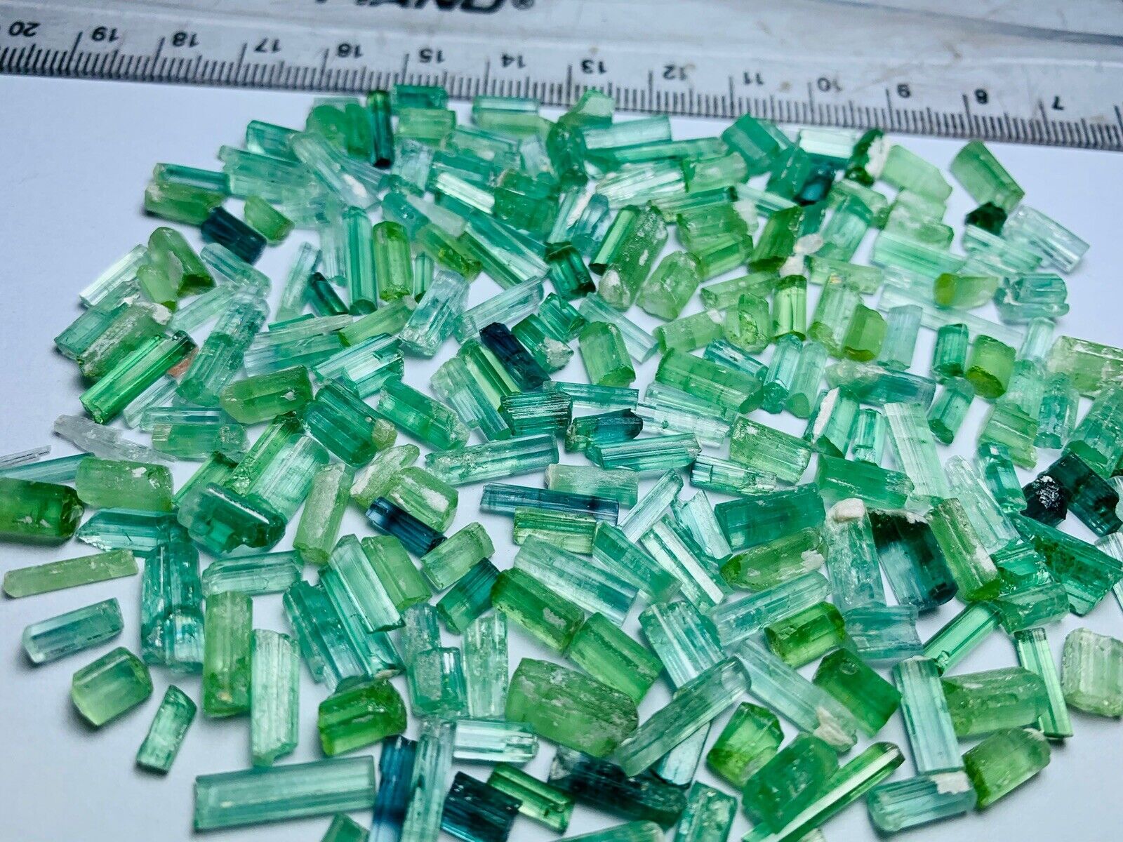 218 carat natural beautiful Green color tourmaline crystal From Afghanistan
