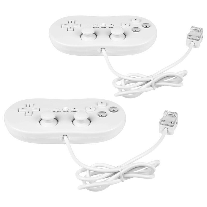 2x Wired Classic Controller For Nintendo Wii/Wii U Remote US