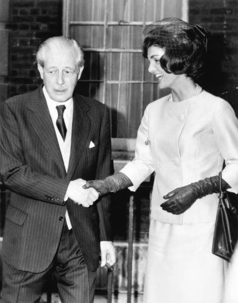 Prime Minister Harold Macmillan bids farewell Jacqueline Kenne- 1961 Old Photo