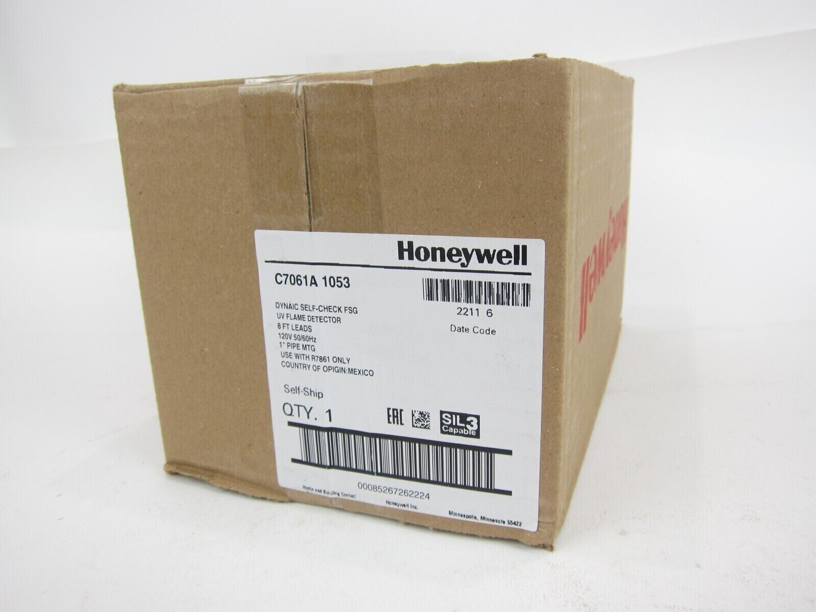 New Honeywell C7061A1053 UV Flame Detector C7061A1053