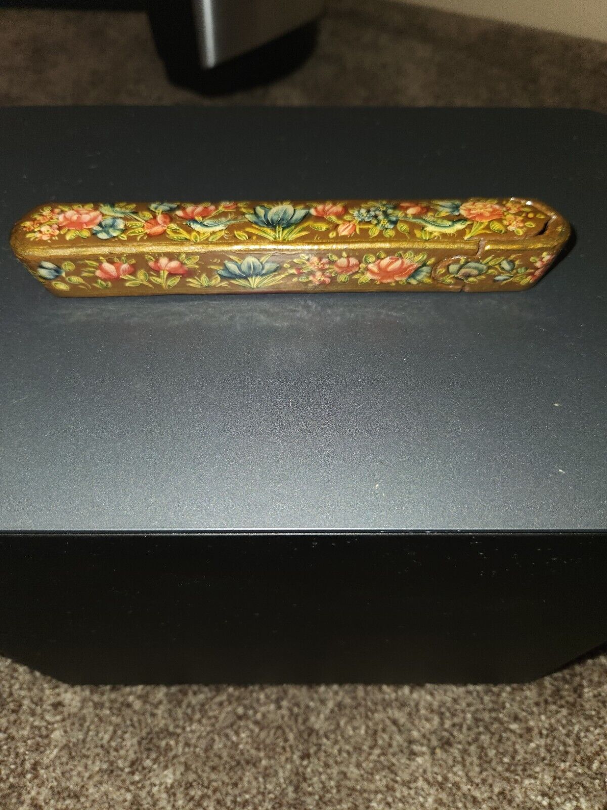 Antique Persian Qalamdan Paper Mache Laquered Pencil Holder 19th Century$300 OBO