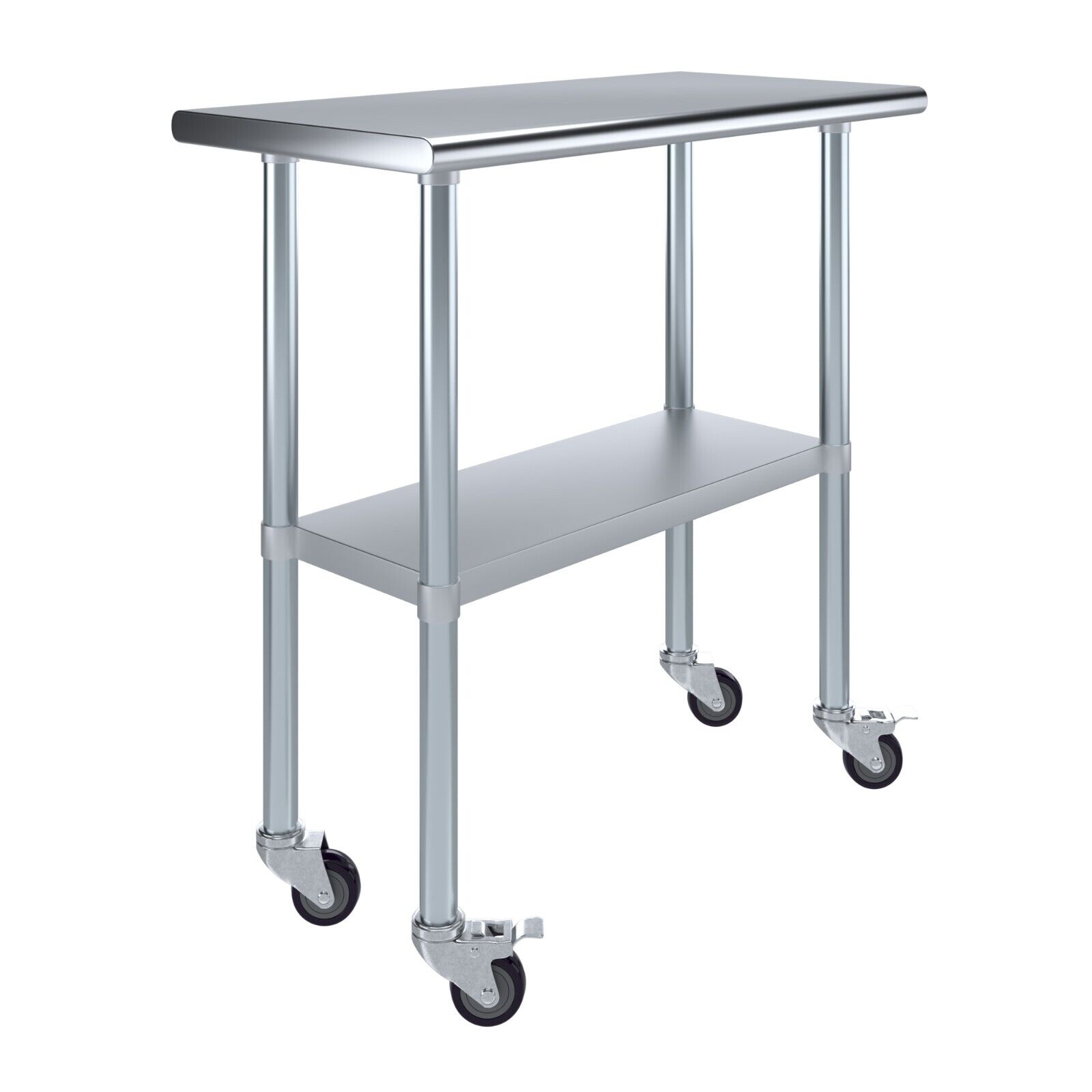 18 in. x 36 in. Stainless Steel Work Table with Casters | Work Station