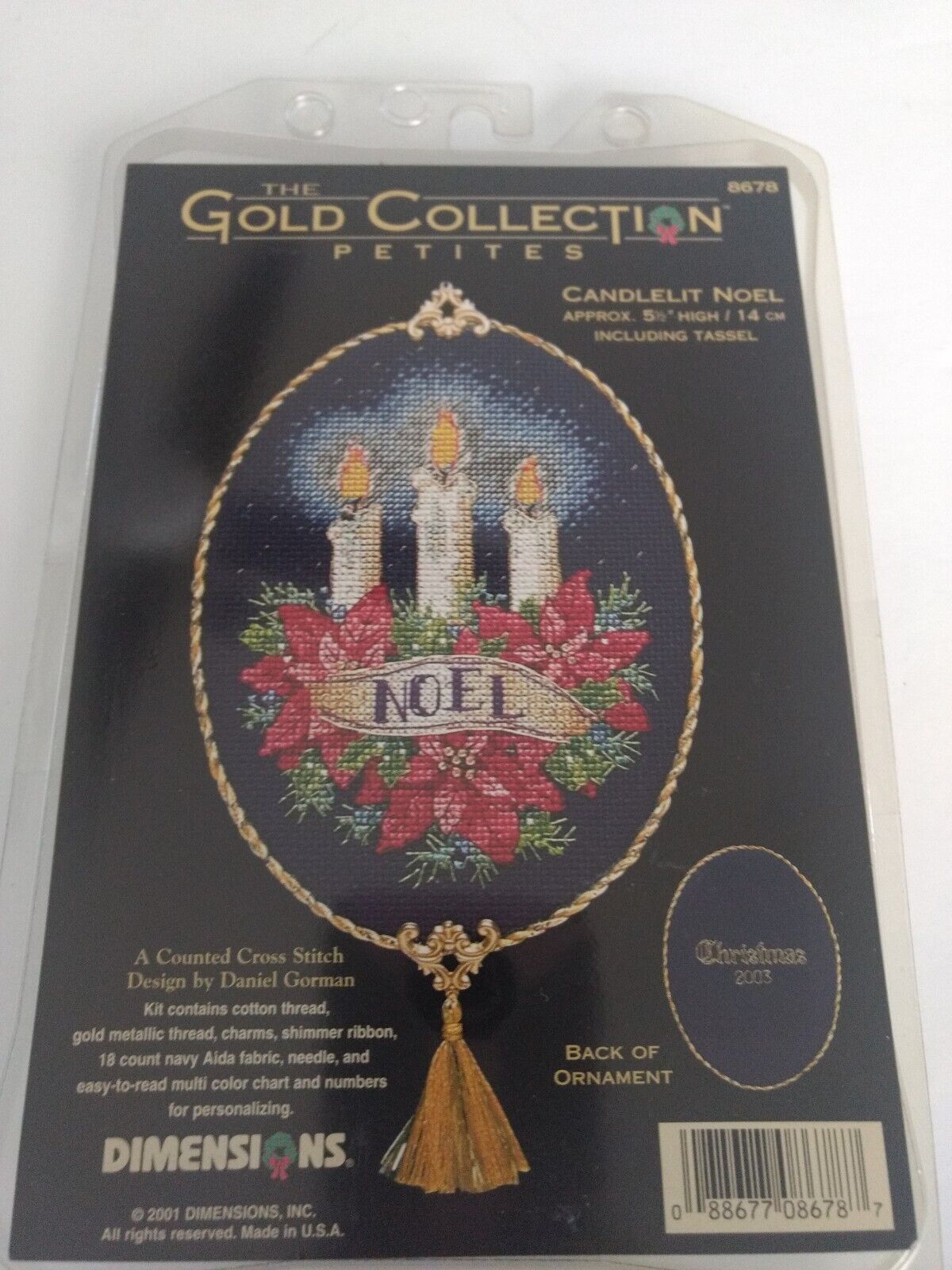 Dimensions Gold Collection Petites Candlelit Noel Christmas Cross Stitch 8678