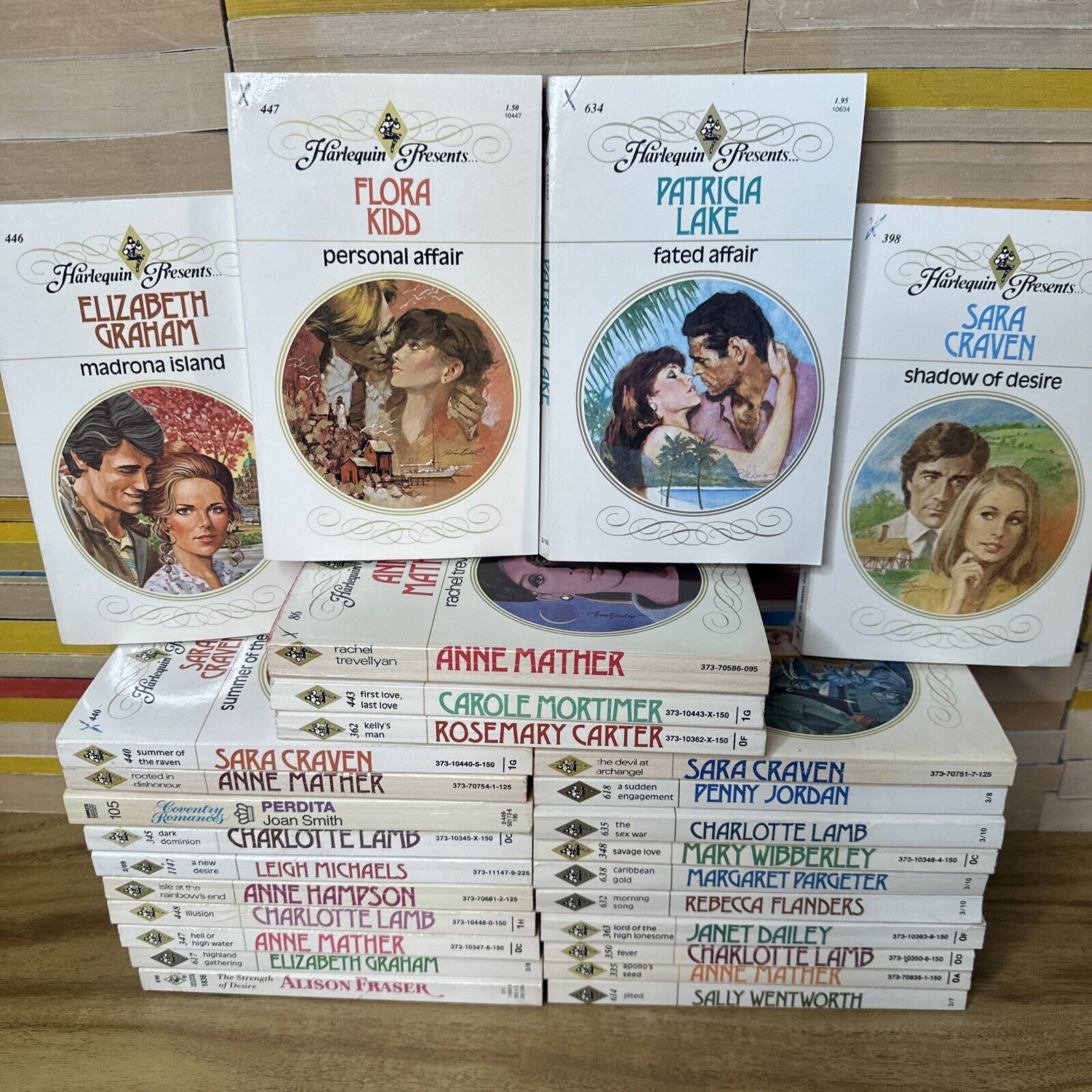 Lot of 27 Vintage Harlequin Presents Romance Novels Sexy Suspense Paperback