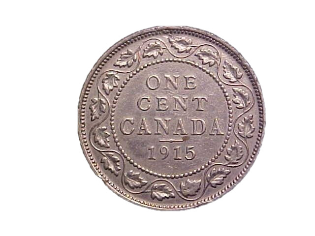 1915 CANADA ONE CENT SILVER PLATED - NICE CIRC COLLECTOR COIN-c3220dhc