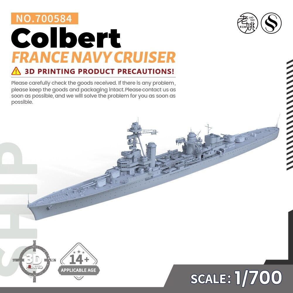SSMODEL SS700584 1/700 Military Model Kit  France Navy Colbert Cruiser