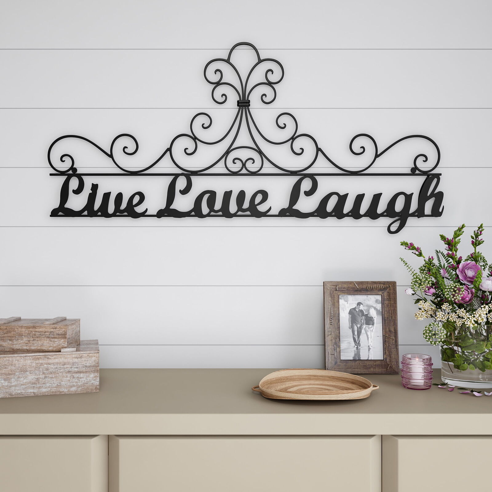 Metal Cutout-Live Laugh Love Decorative Wall Sign-3D Word Art Home Accent Decor