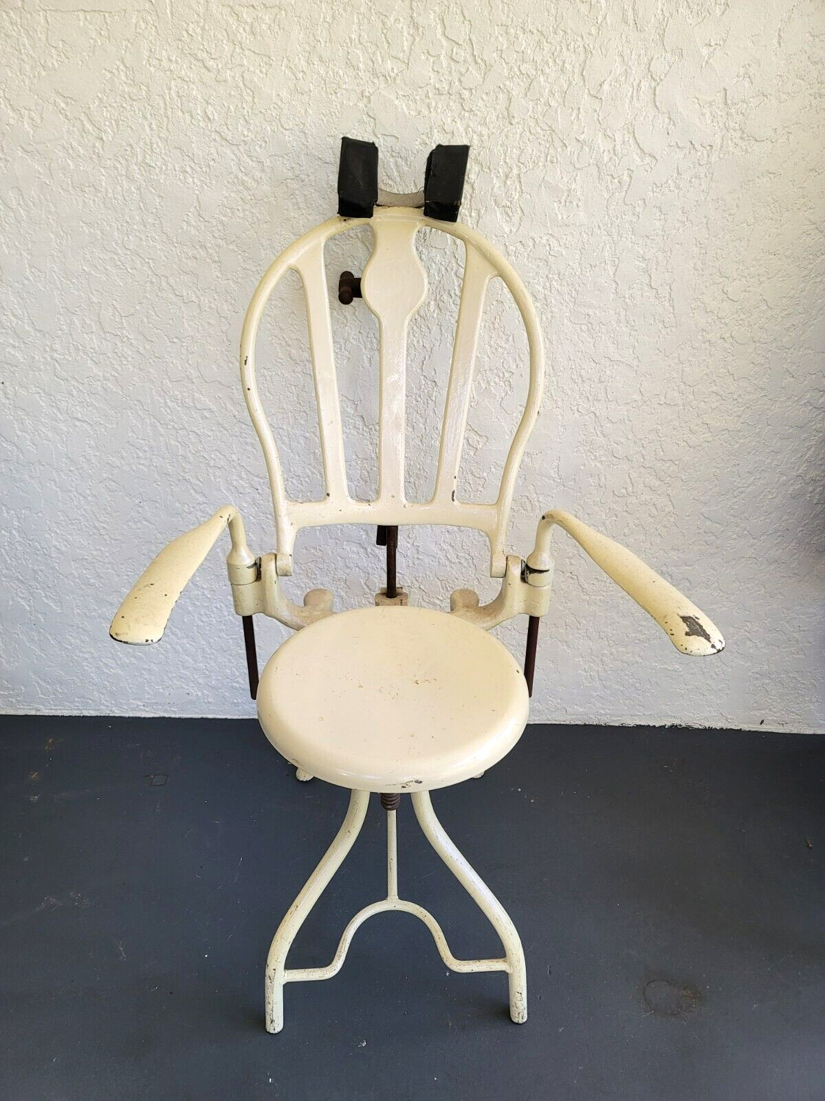 Adjustable Dental Medical Chair Cast Iron Dentist Antique Treatment Examining