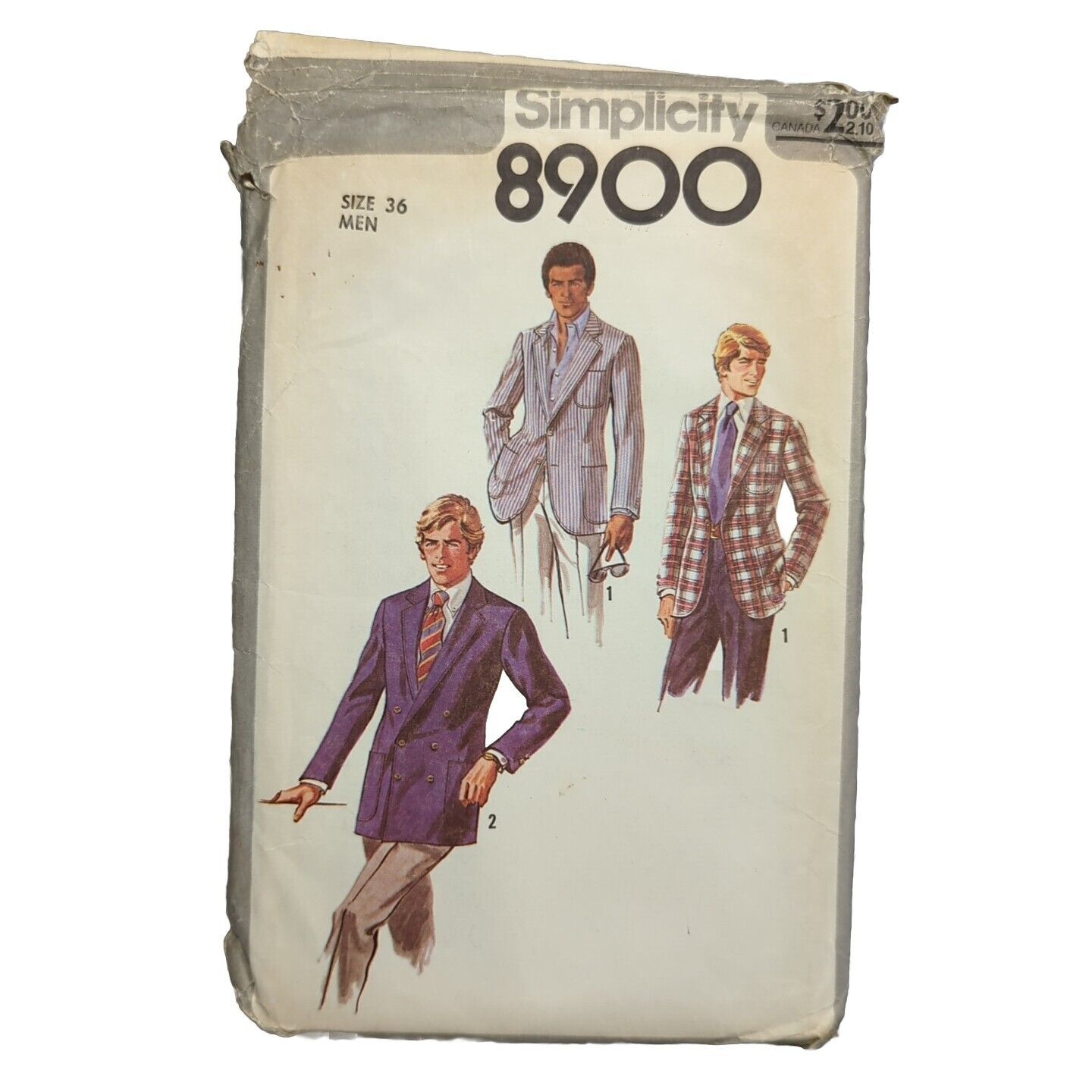 Vintage 1979 Simplicity Sewing Pattern 8900 Size 36 Men's Lined Jackets UNCUT