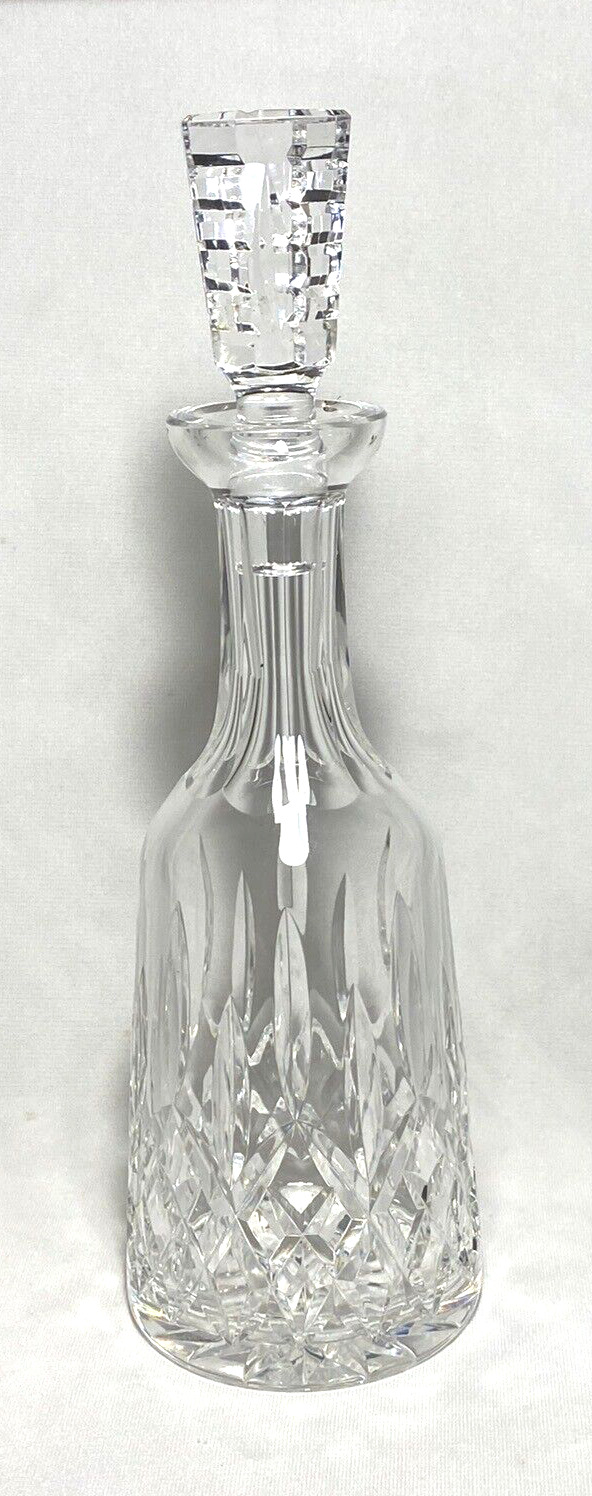 WATERFORD ~ Elegant Crystal Tall WINE DECANTER w/STOPPER (Lismore) ~ Ireland