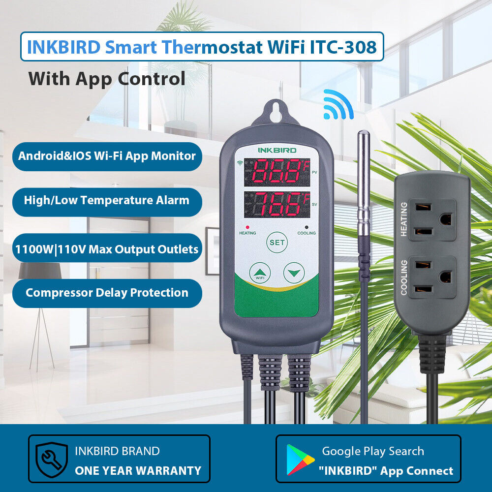 Inkbird 308 Digital Temperature Controller Wifi Thermostat Greenhouse Seedling