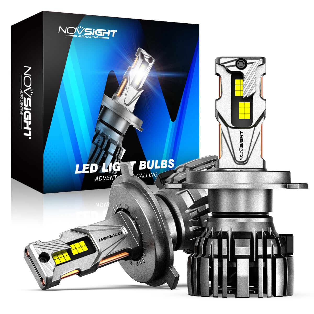 NOVSIGHT 140W Super Power LED Headlight Bulbs H4 H7 H11 9005 9006 30000LM 6500K