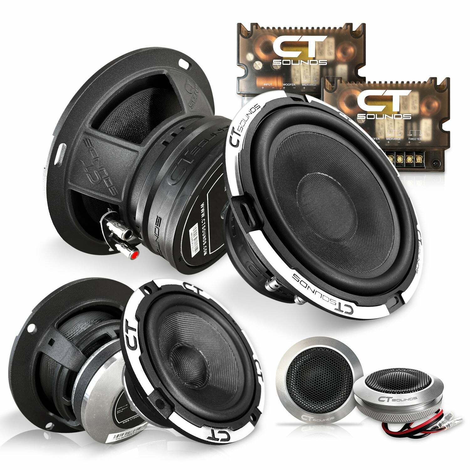 CT Sounds Meso 6.5” 500 Watt 3-Way Premium Component Car Speaker Set