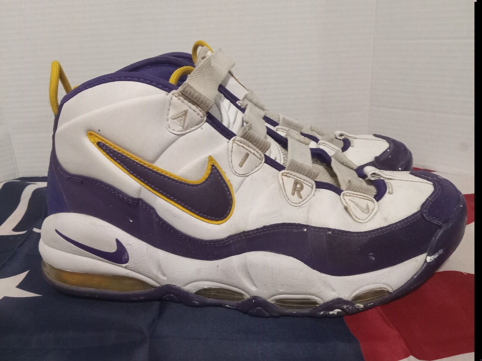 Nike Air Max Uptempo \'95 Lakers Derek Fisher White/Purple 311090-103 Men\'s 11.5