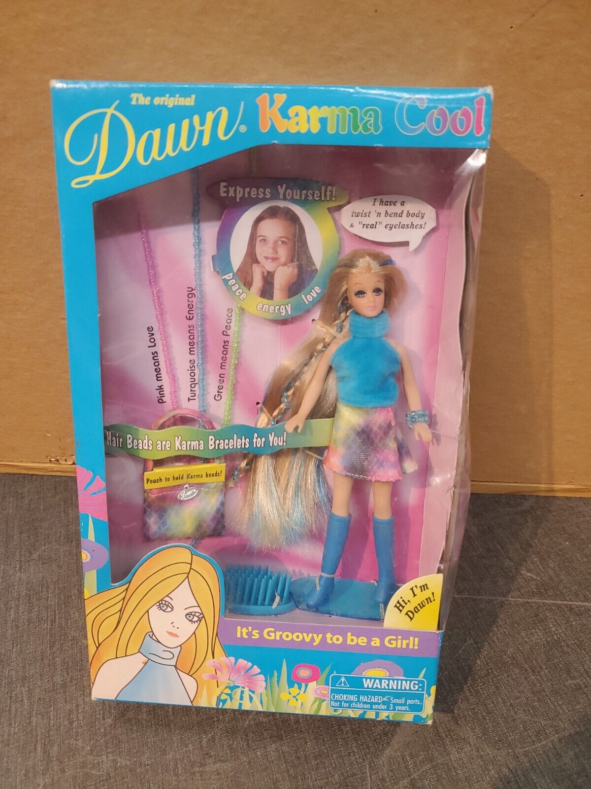 Original Dawn Karma Cool Doll 2002 by Checkerboard Toys Groovy To Be A Girl