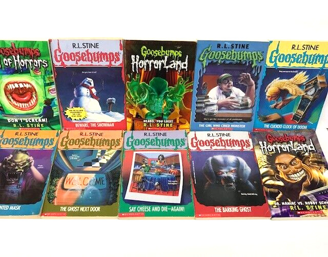 10 Goosebumps book lot of paperback Books collection kids New and Vintage - GOOD