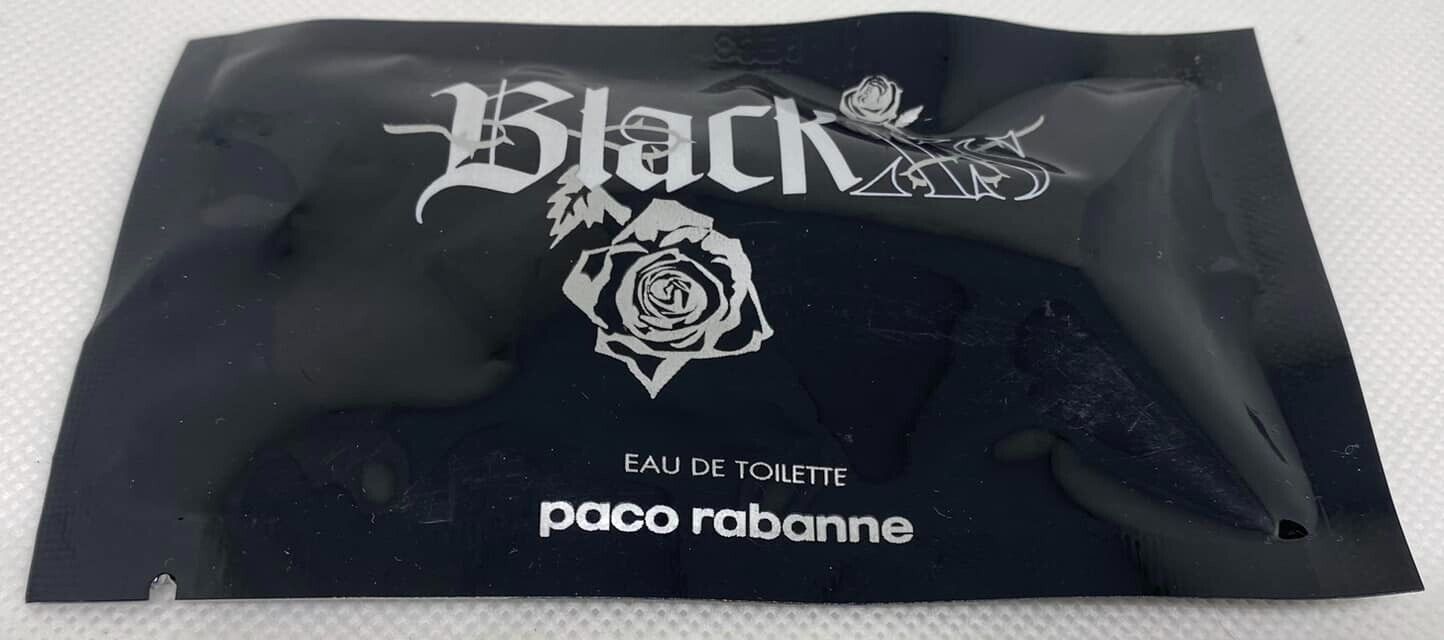 Black XS by Paco Rabanne Eau de Toilette Perfume Parfum Profumo 1.2ml 0.04oz