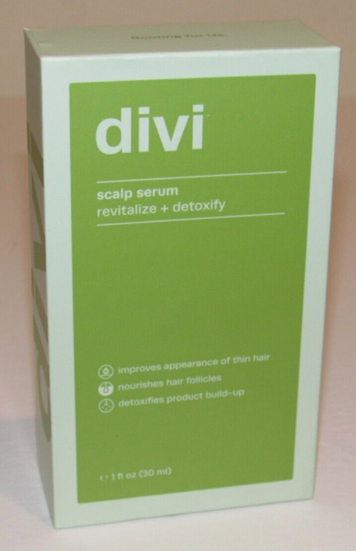 Divi Scalp Serum Revitalize + Detoxify 1 Oz 30 mL Full Size SEALED For Thin Hair
