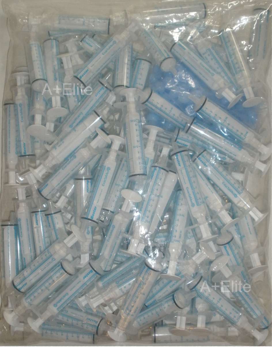 BAXTER BAXA ExactaMed Oral Medicine Dose Syringe Dispenser 10cc/10mL W/Cap -100-