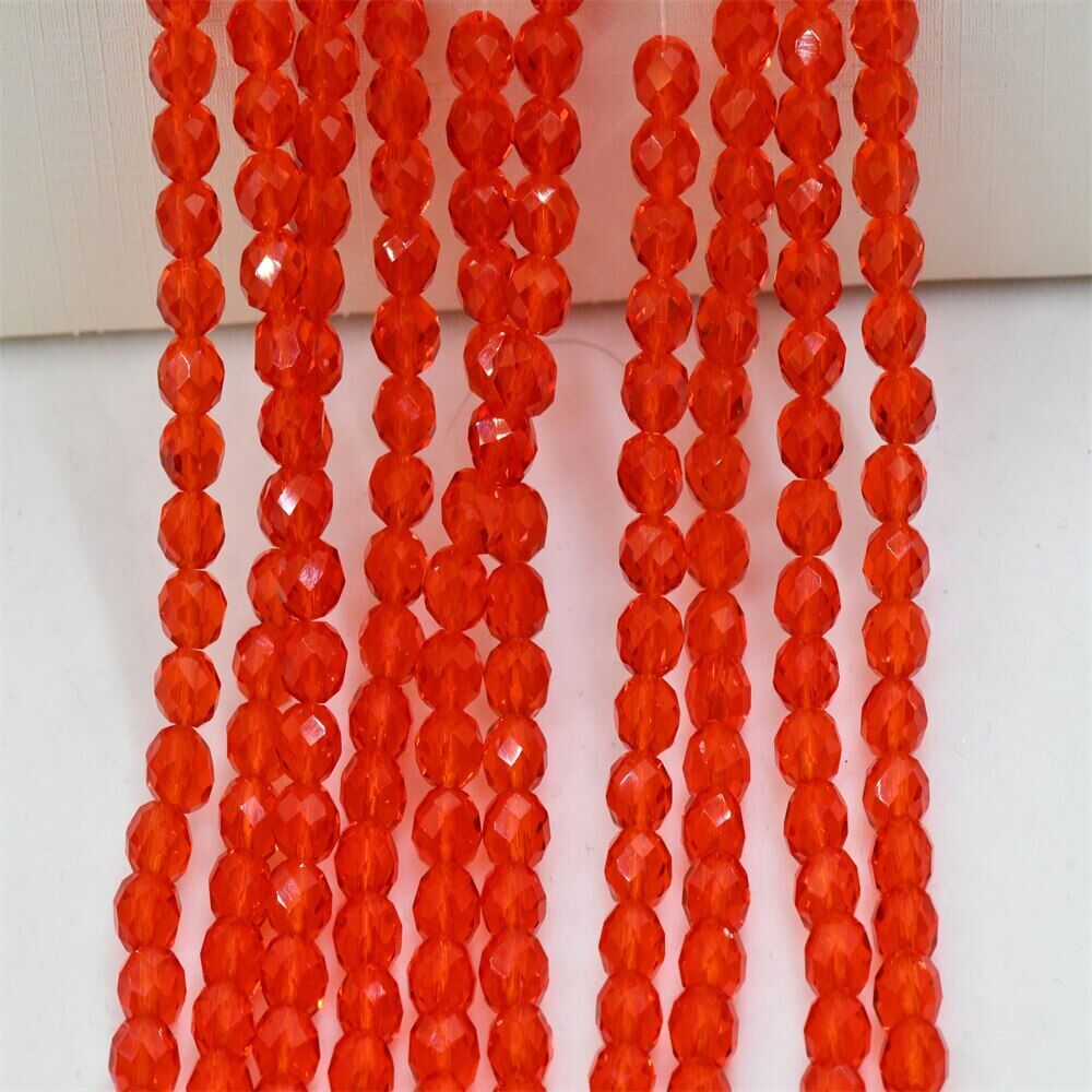 4mm1200pcs 6mm850pcs Austria Faceted Glass Loose Crystal Beads jewels making