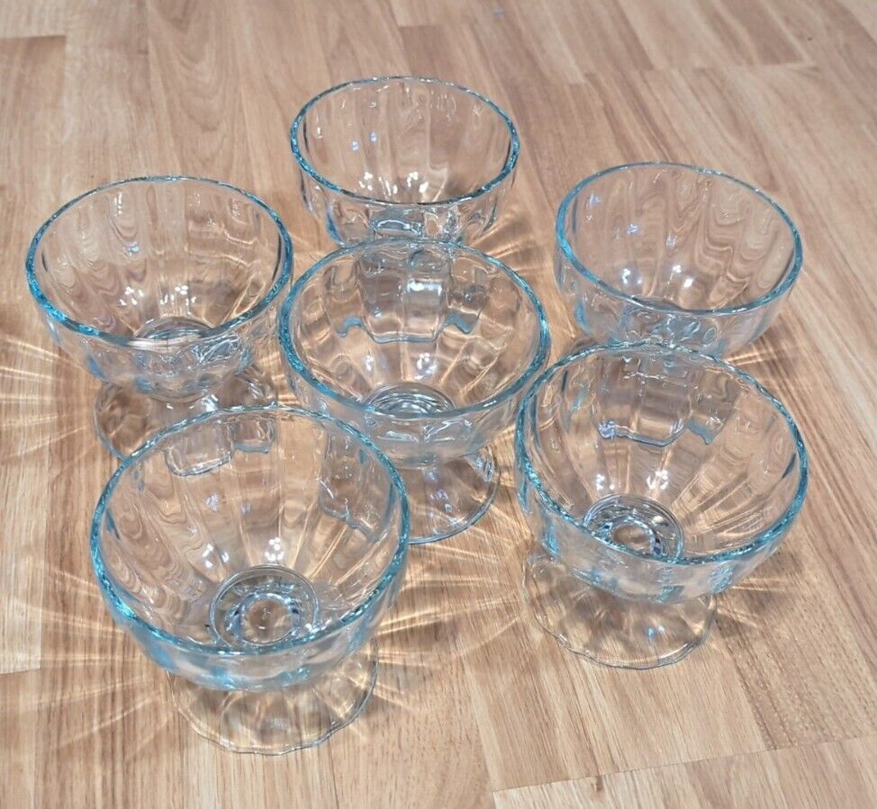 Set Of Six Libbey Glass Dessert Bowls