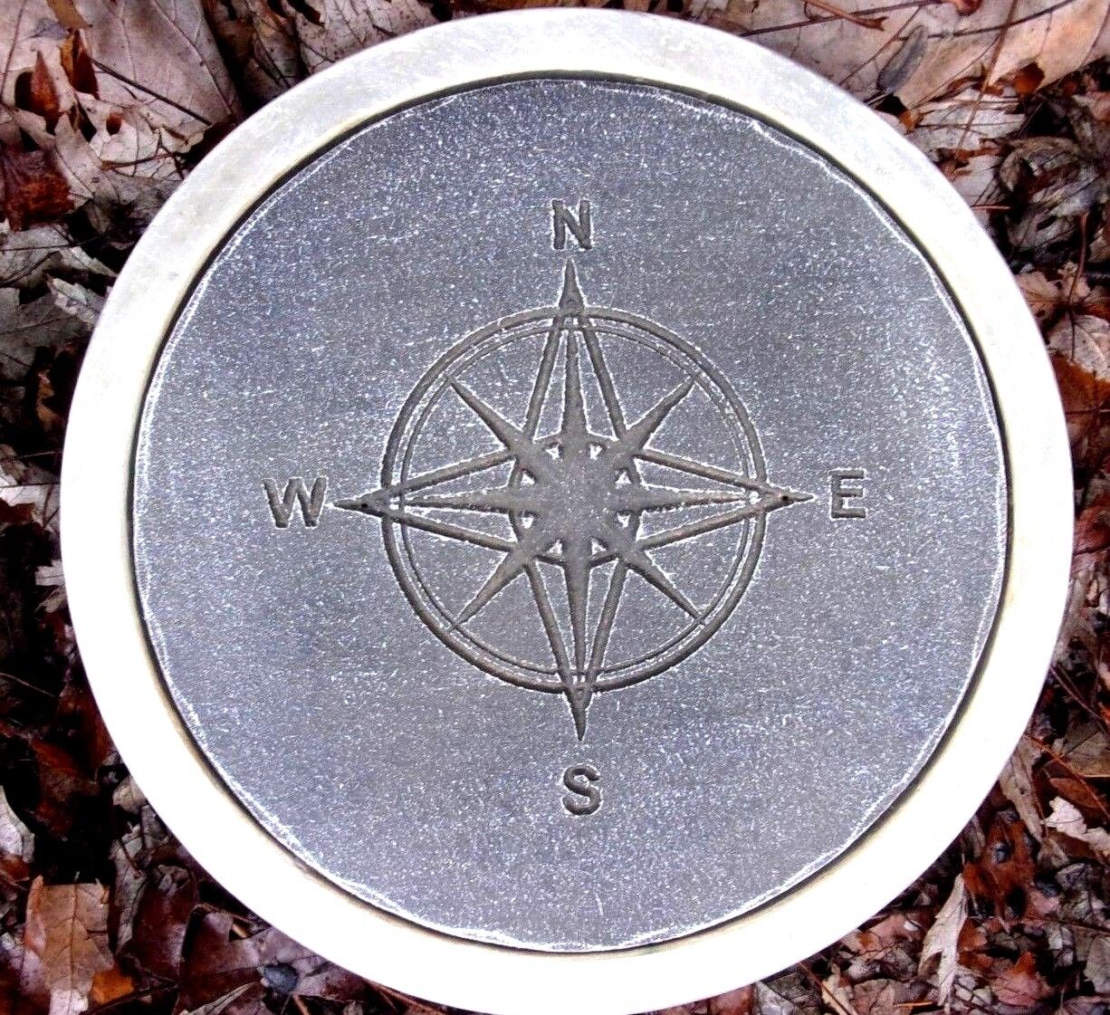 Nautical compass stepping stone mold plaster concrete casting mould  12\