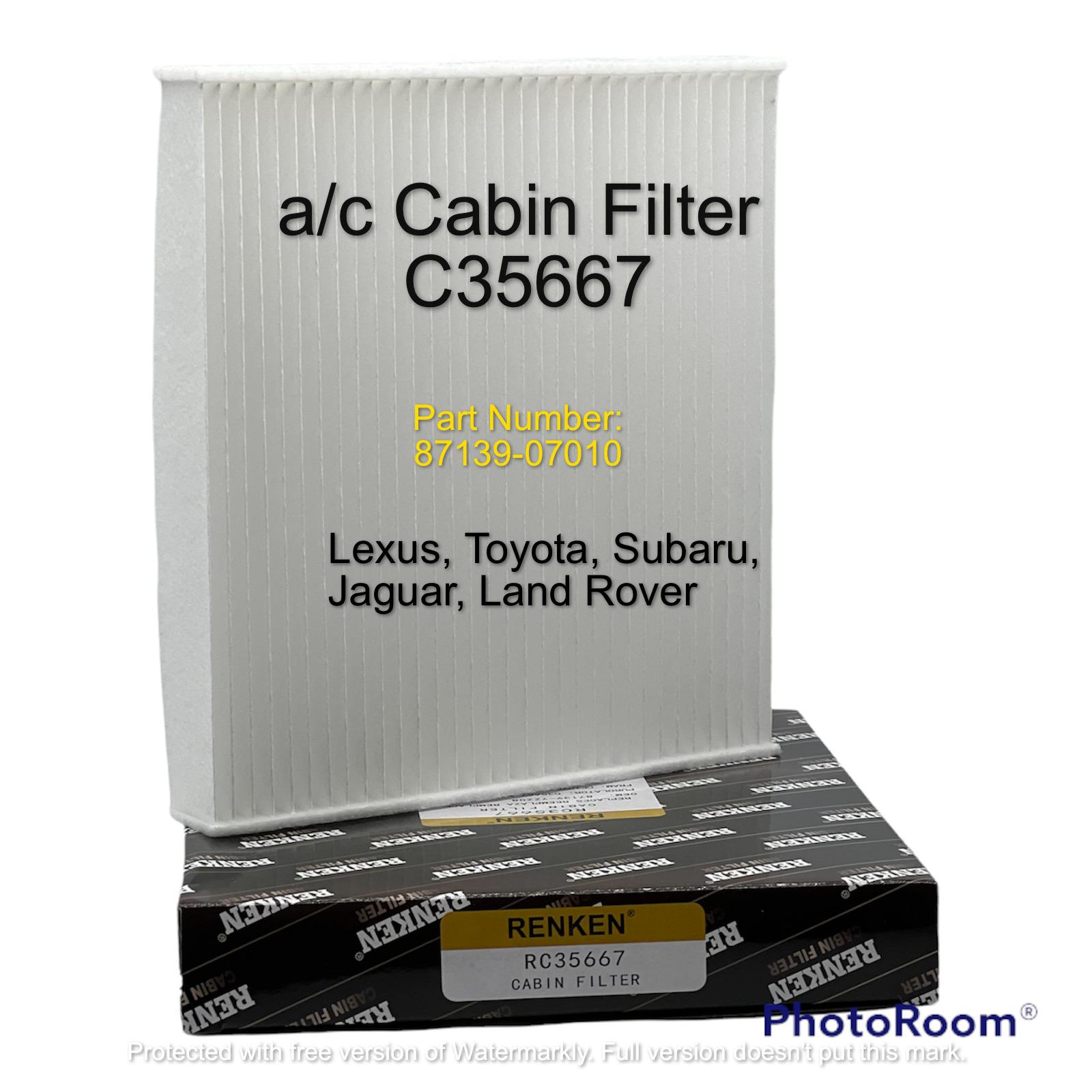 Cabin Air Filter for Camry Highlander Prius Rav4 Tundra Venza RX350 xB  C35667