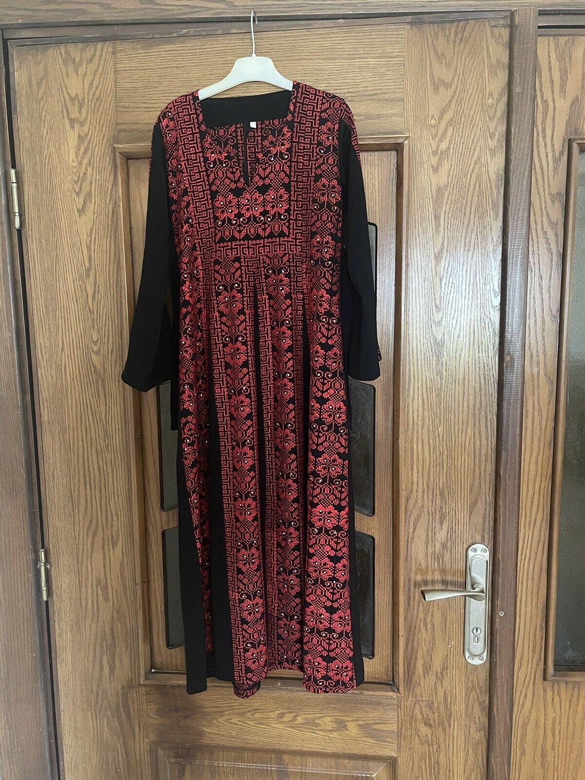 Handmade  Jordanian Palestinian Embroidered Dress Long Sleeve Abaya/Thob