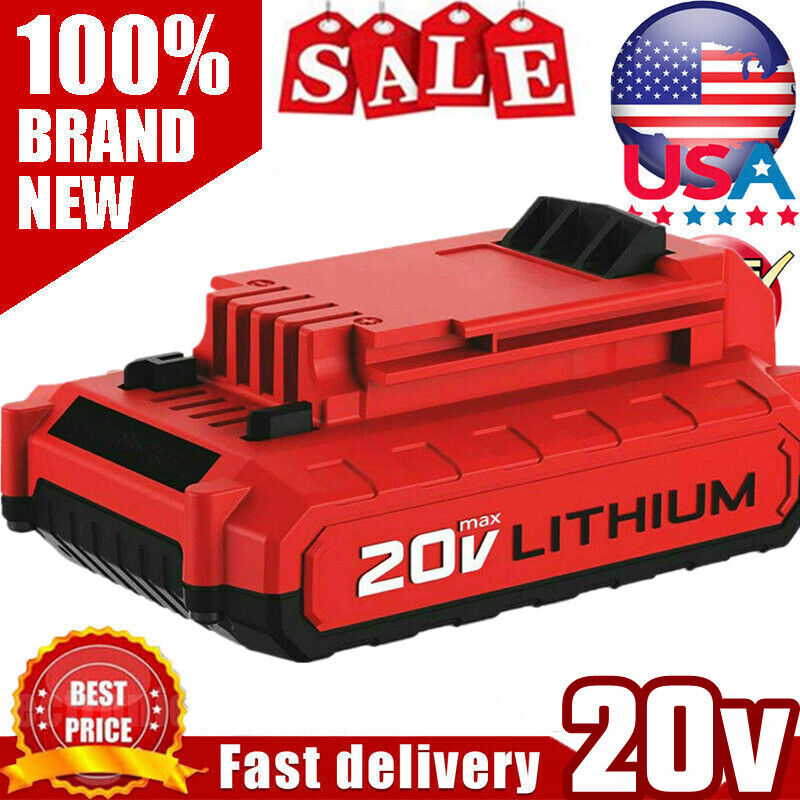 20 Volt Lithium-Ion Battery / Charger for PORTER CABLE 20V Max PCC680L PCC685L