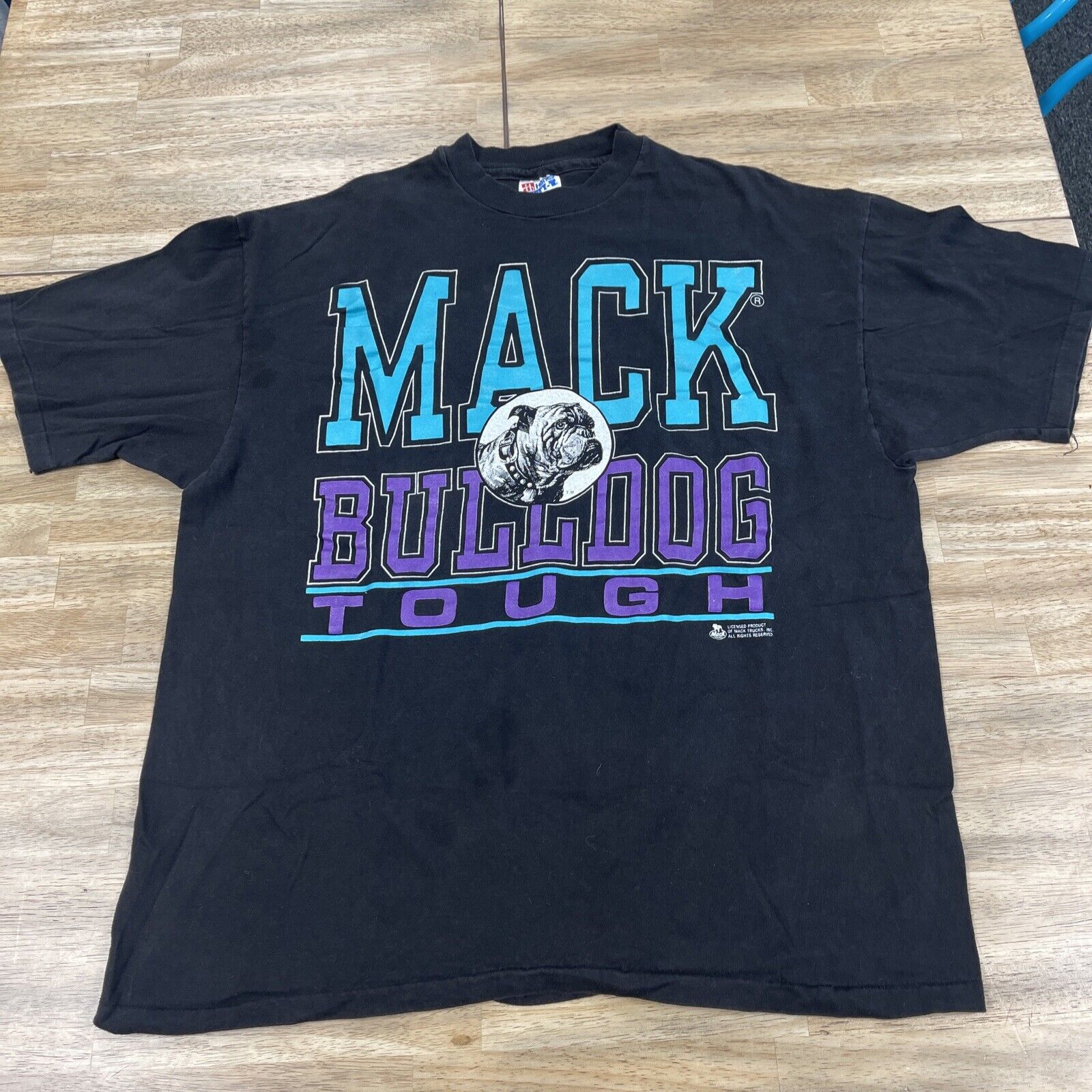 Vintage Mack Trucks Shirt XL Bulldog Tough 90s Promo Trucker T Shirt Rare