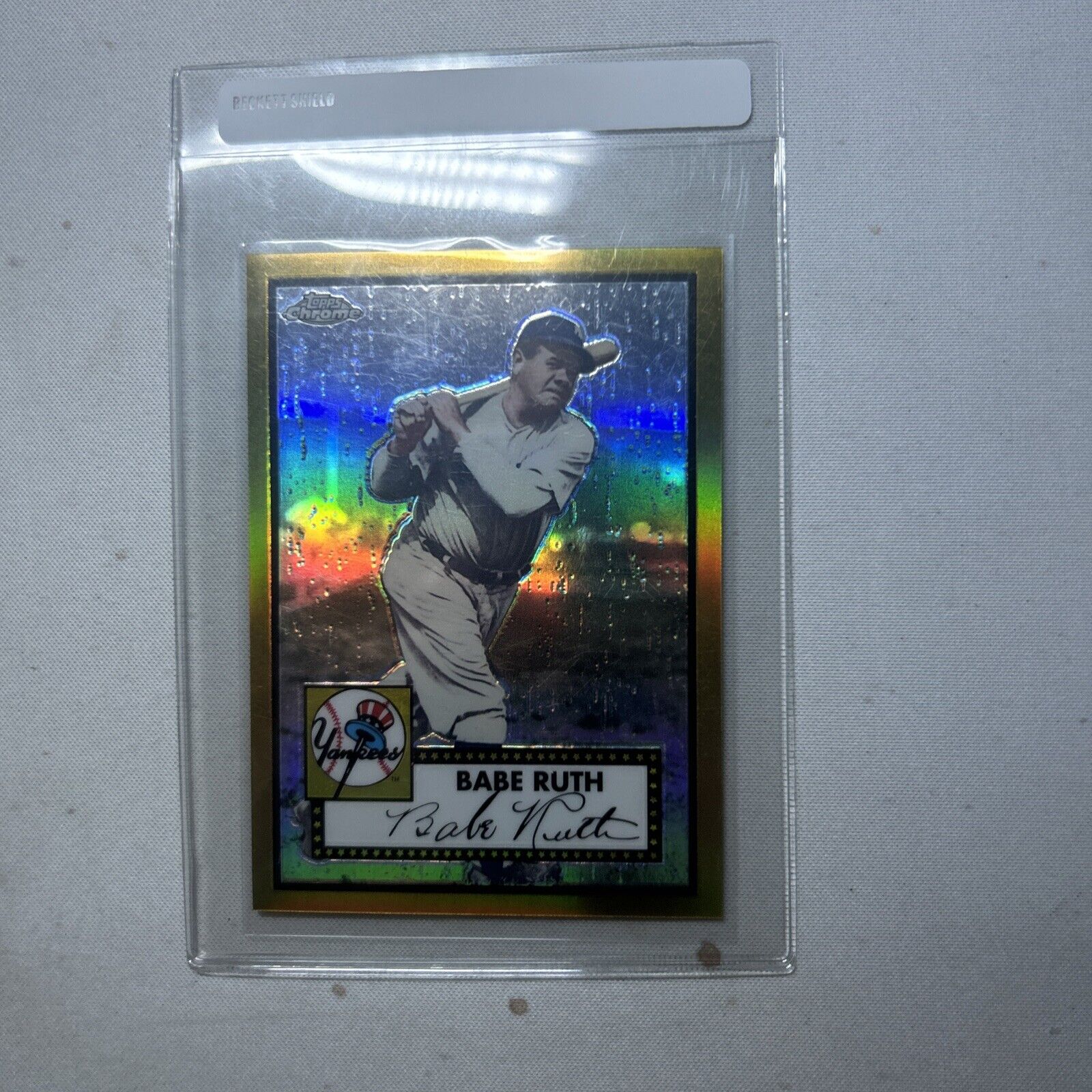 Babe Ruth 2009 Topps Chrome 1 Of 3 Gold Holo + Babe Ruth Topps /299